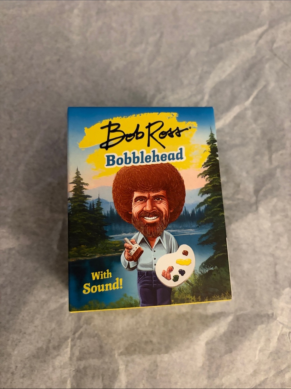 NEW Bob Ross Blue Bobblehead with Sound